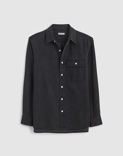 Madewell Single-Pocket Shirt in SoftFade Denim
