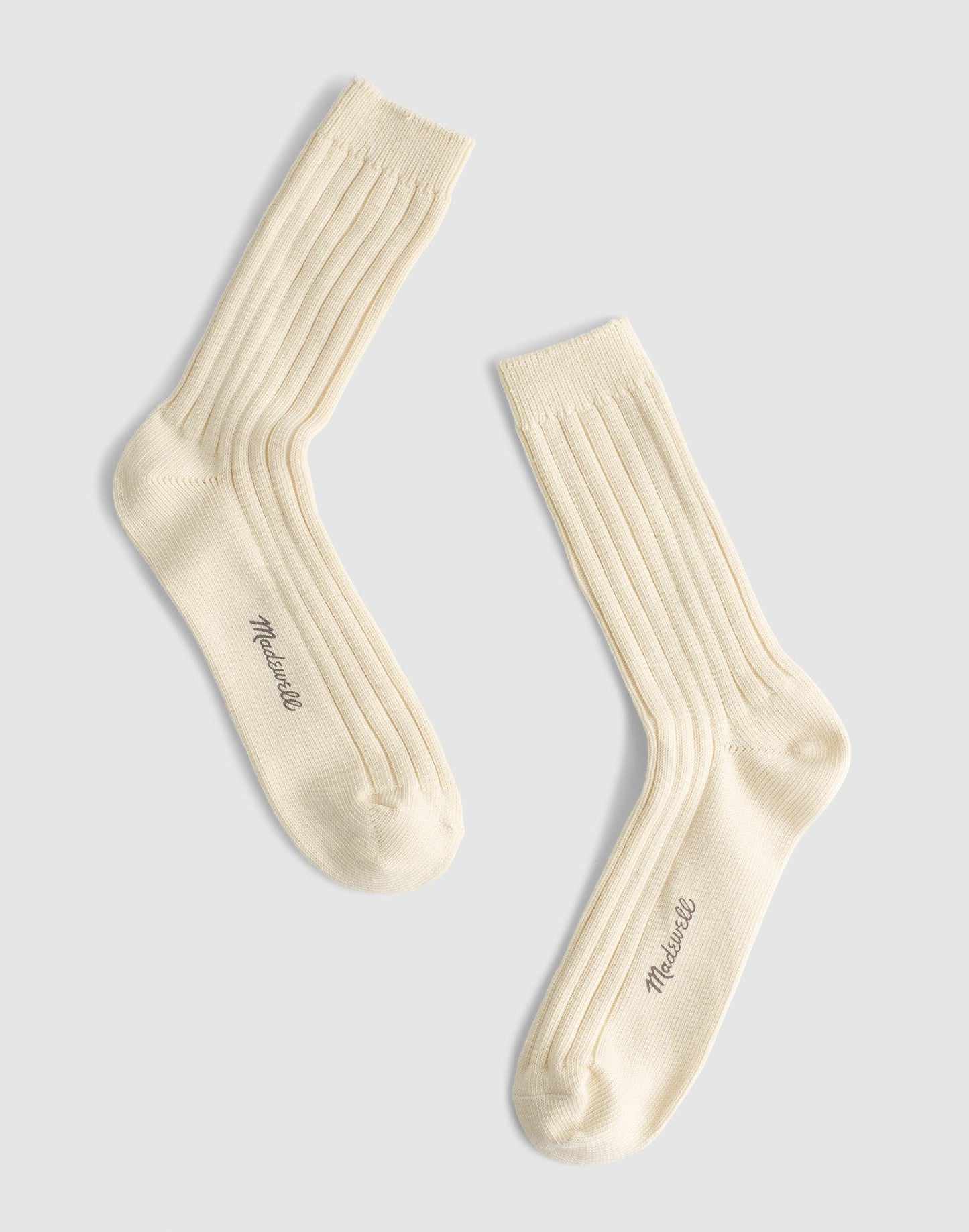 Madewell Ribbed Crew Socks in Cotton