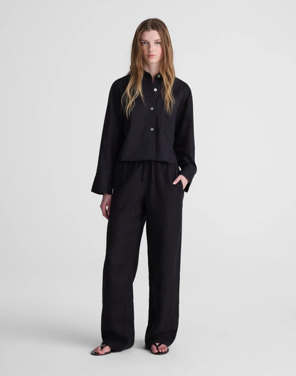 Madewell Straight-Hem Shirt in Linen-Cotton Blend