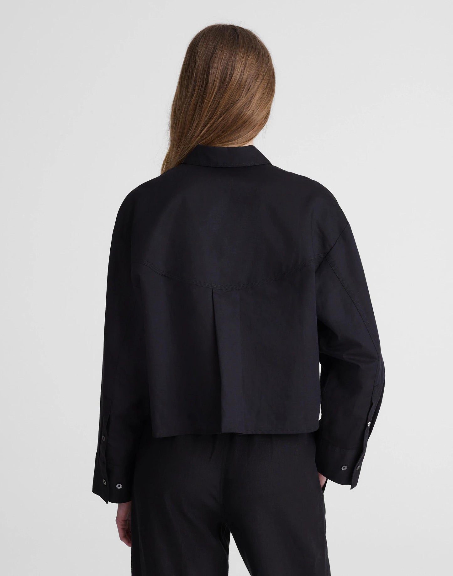 Madewell Straight-Hem Shirt in Linen-Cotton Blend