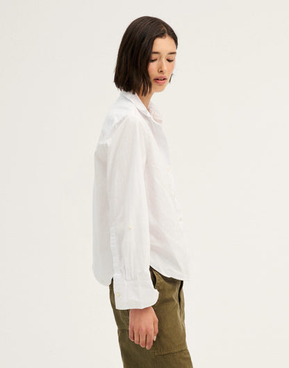 Madewell The Signature Y-Neck Shirt in Poplin