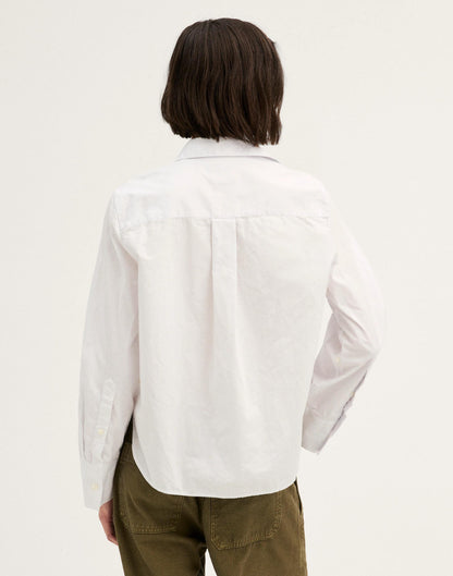 Madewell The Signature Y-Neck Shirt in Poplin