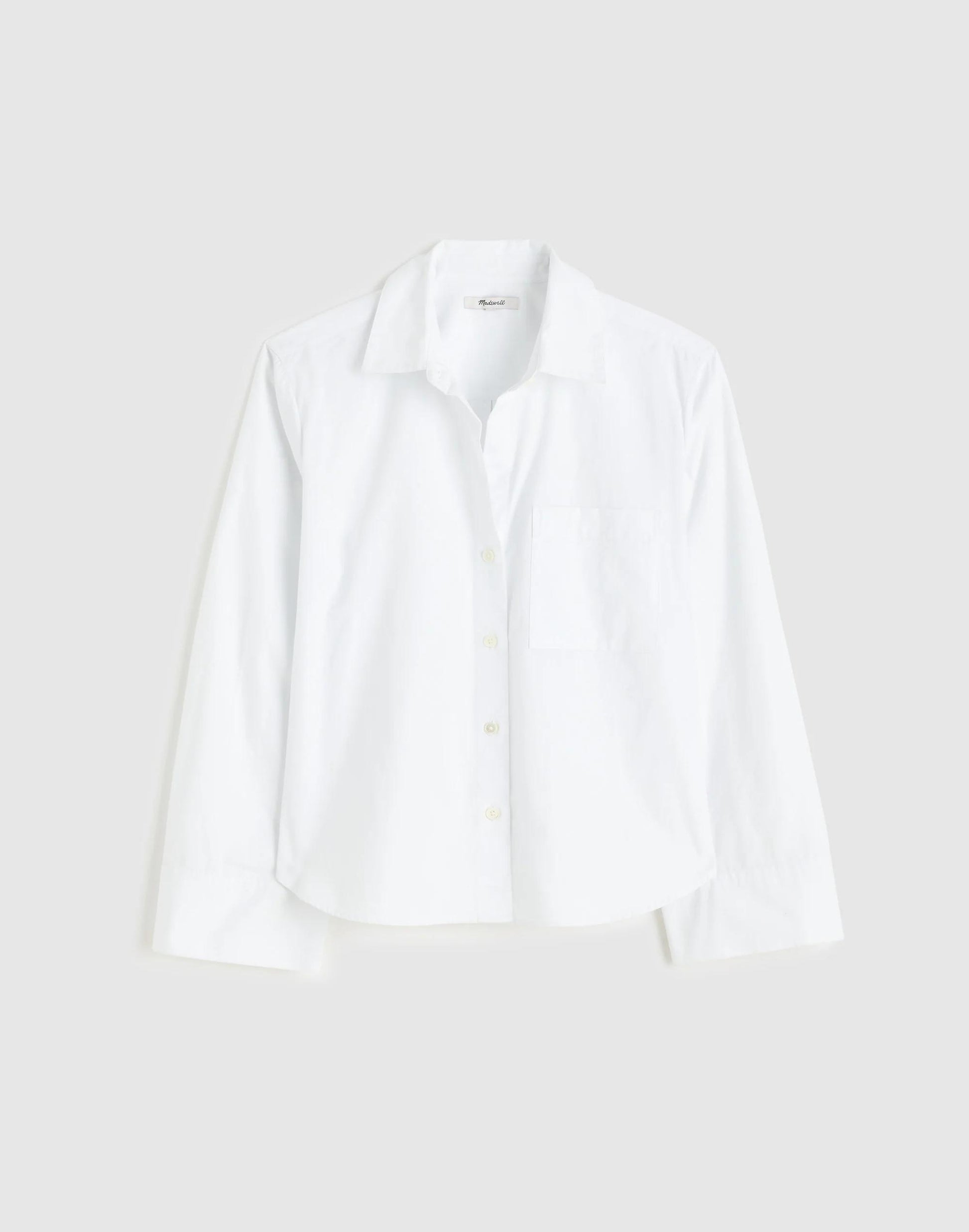 Madewell The Signature Y-Neck Shirt in Poplin