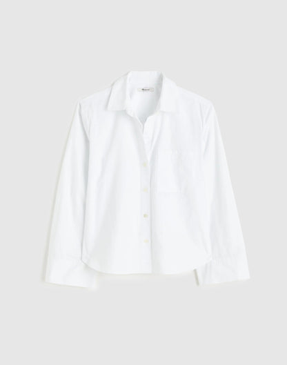 Madewell The Signature Y-Neck Shirt in Poplin