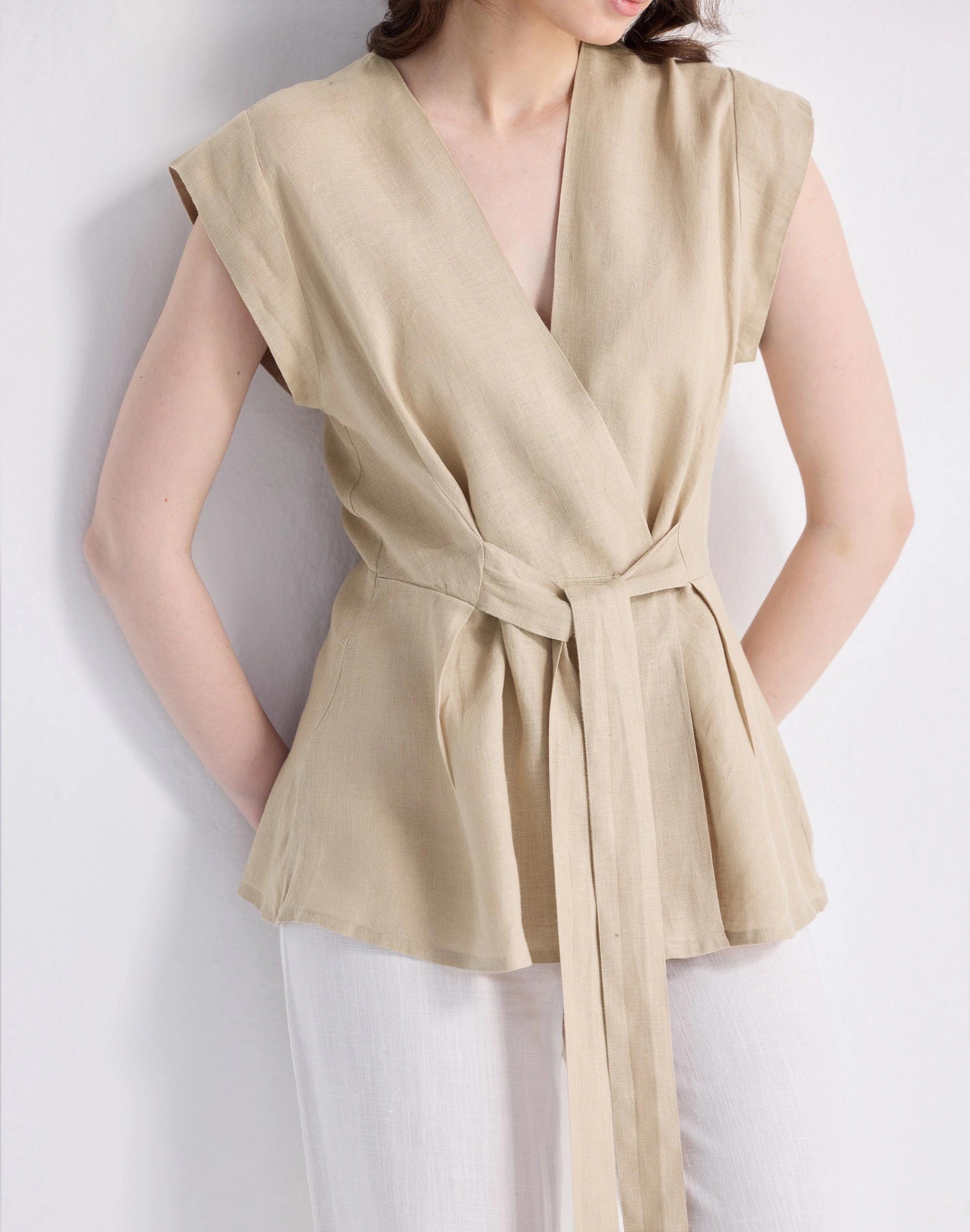 Madewell Reistor® Power Moves Hemp Short Sleeve Top in Neutral Beige