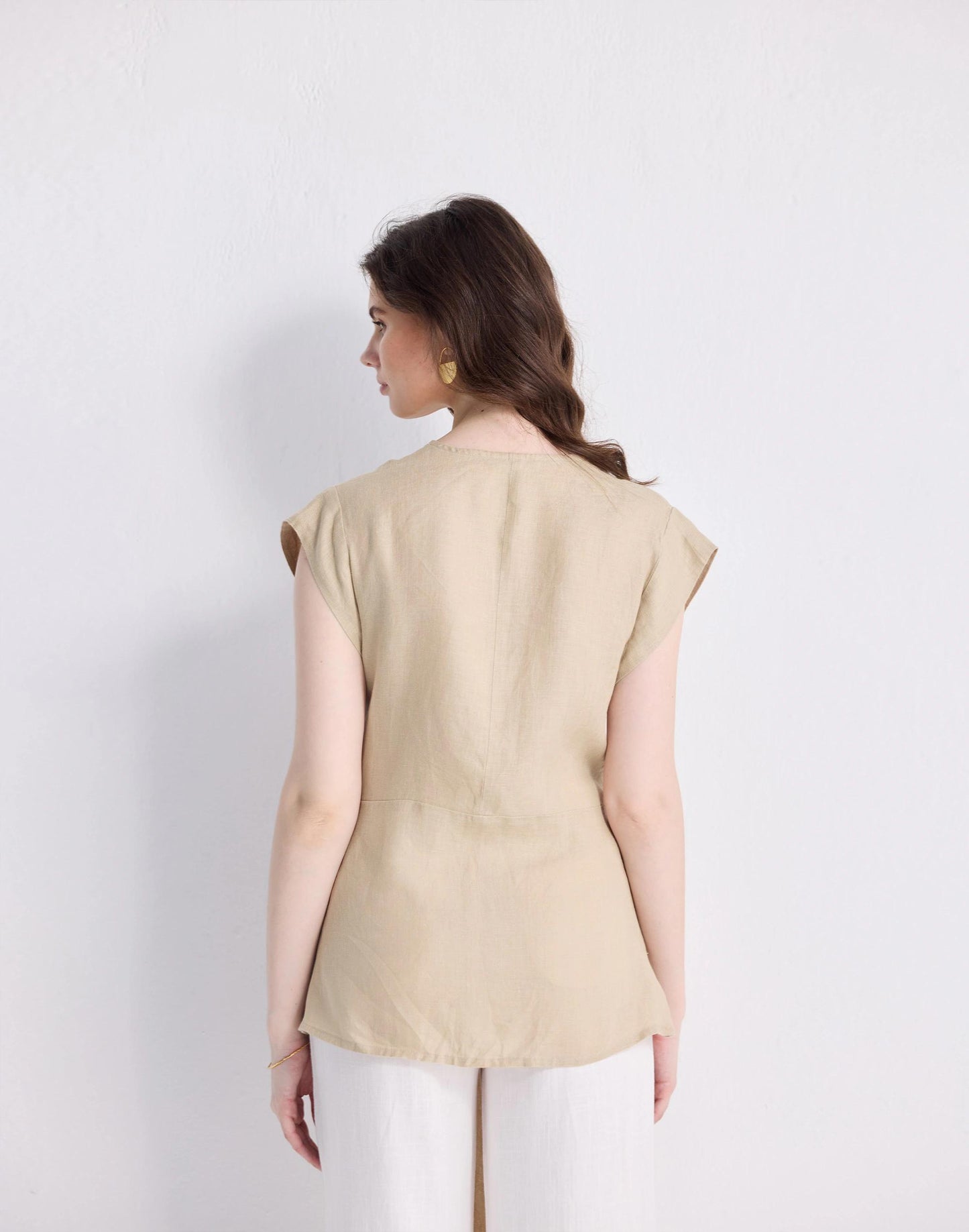 Madewell Reistor® Power Moves Hemp Short Sleeve Top in Neutral Beige