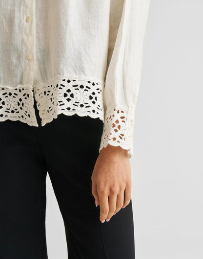 Madewell Reistor® Button-down with Embroidered Lace Shirt
