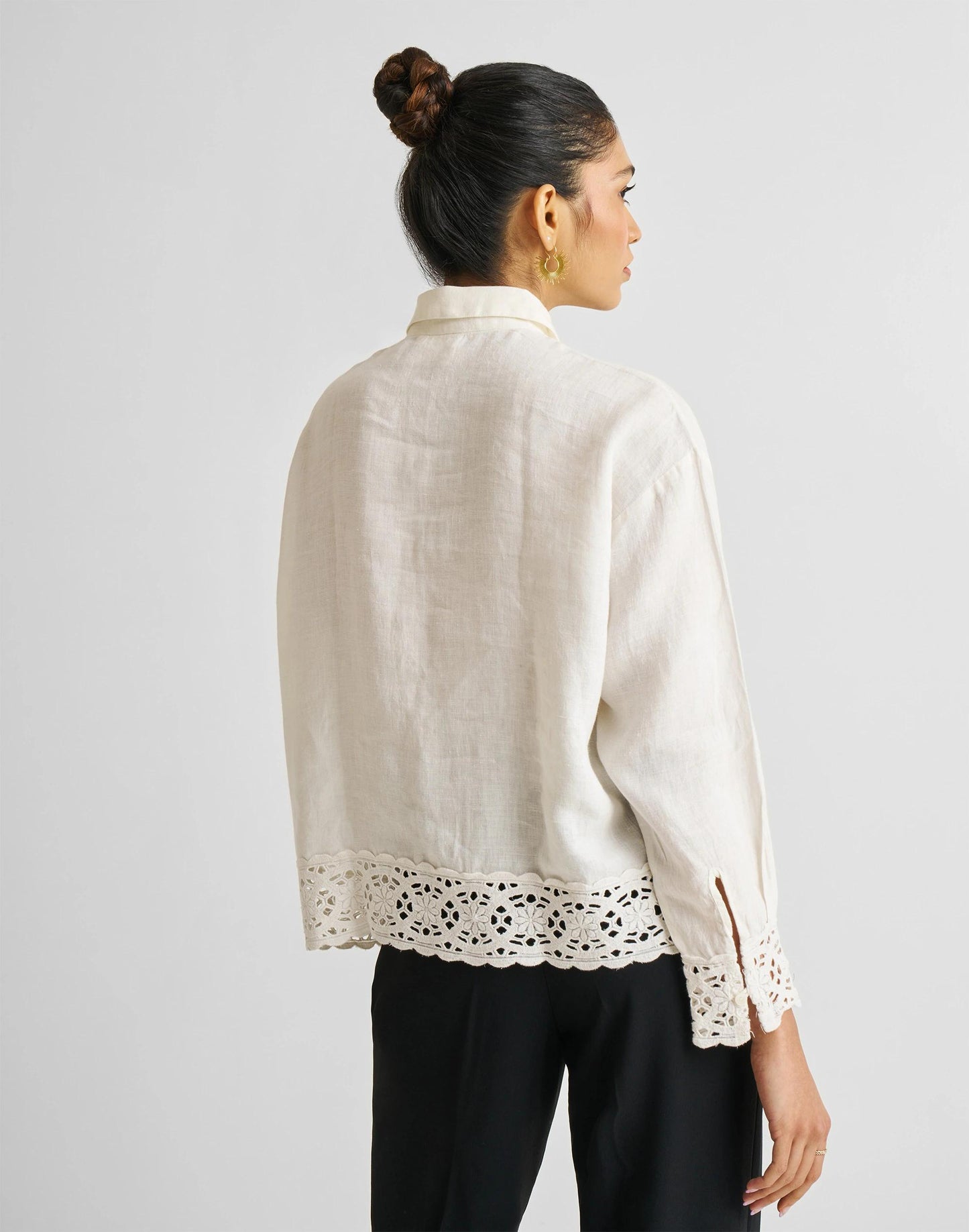 Madewell Reistor® Button-down with Embroidered Lace Shirt