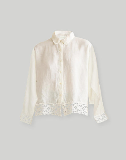 Madewell Reistor® Button-down with Embroidered Lace Shirt