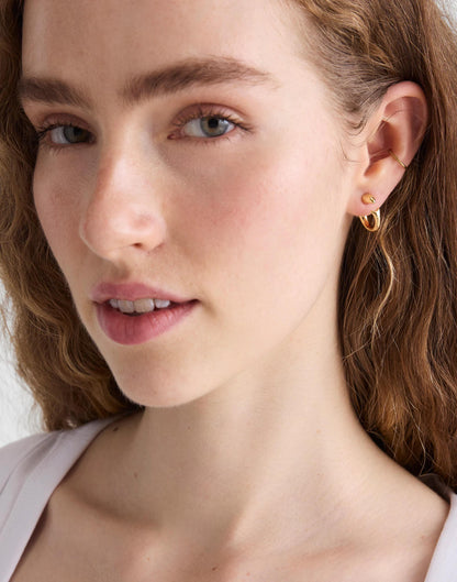 Madewell Fish Split Hoop Earrings
