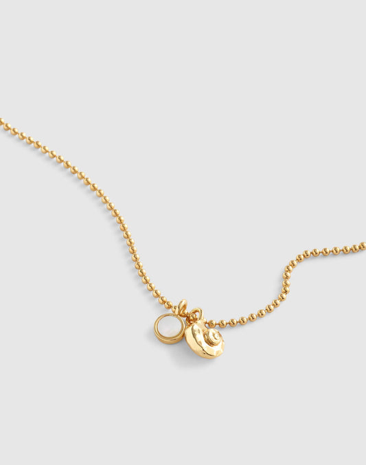 Madewell Mother-of-Pearl Ball Chain Necklace