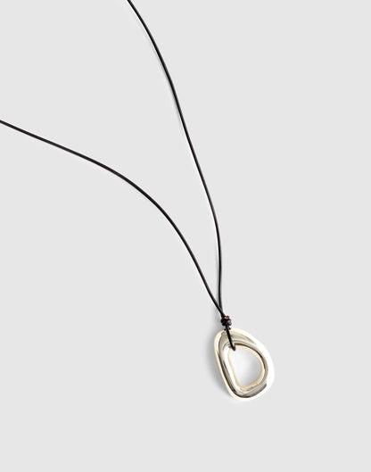 Madewell Sculptural Pendant Cord Necklace