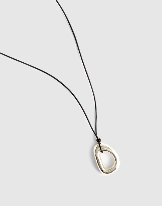 Madewell Sculptural Pendant Cord Necklace