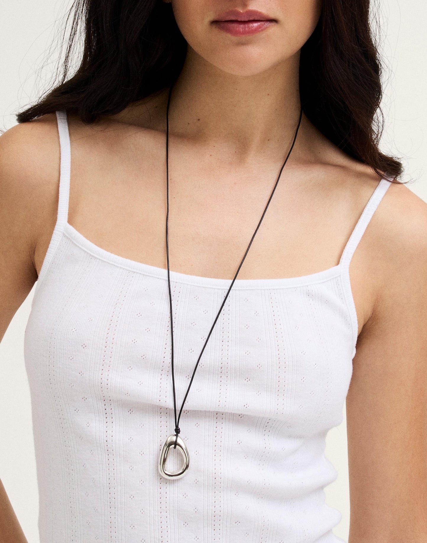 Madewell Sculptural Pendant Cord Necklace