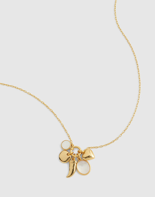Madewell Mother-of-Pearl Charm Chain Necklace