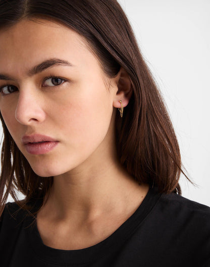 Madewell Demi-Fine Triple-Chain Stud Earrings