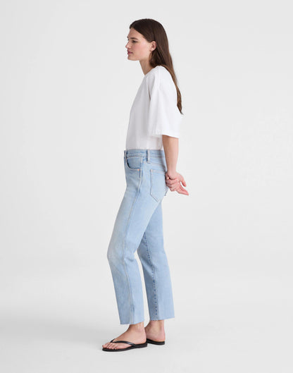 Madewell The Tall Longline Straight Crop Jean in Foster Wash