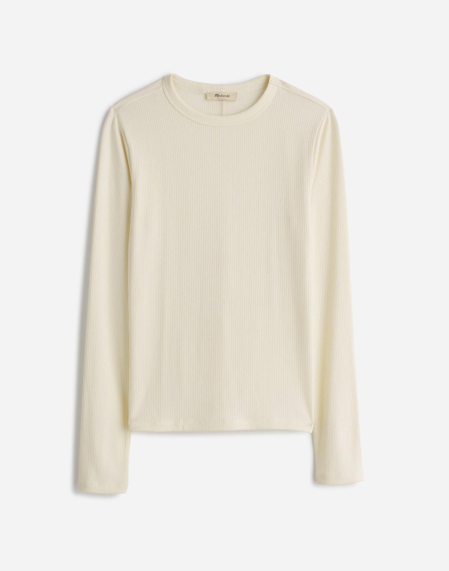Madewell Plus Drapey Rib Long-Sleeve Tee in Stripe